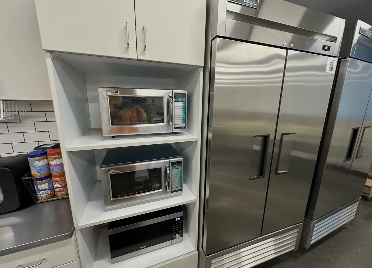 Clean commercial break room