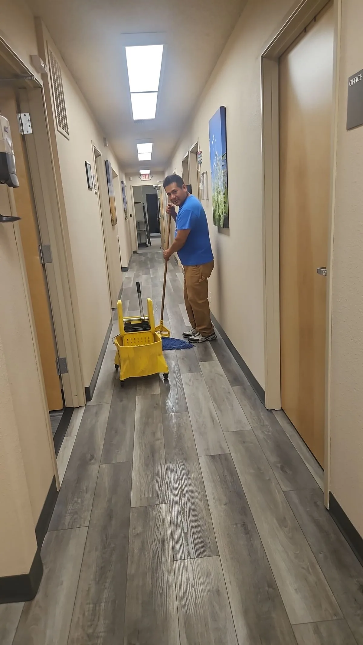 J&A cleaner mopping a property